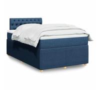 Velours matelas à ressorts ensachés Lit sommier Vert 160x200cm | Sommier à lattes lit matelas Vert foncé 160x200cm Velours avec tête de lit et surmatelas