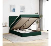 Velours matelassé rangement lit gigogne Ressorts ensachés vert 140x190 cm