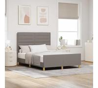 Velours Moderne Ottoman Taupe Pieds dorés 140 x 190 cm