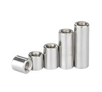 VELSIN Manchon Filetée Écrou de Accouplement Ronds M8 x 30 mm - Écrous Longs filetage intérieur continu en Acier Inoxydable 304, 2 Pièces