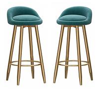 Velvet Bar tabourets de Salle à Manger comptoir des établis de Bar de Bar-arrière-étapes en métal Noir Repose-Pieds, Tabouret de comptoir pour îlot de Cuisine, café, pub, Bar, 300 Livres (Green-2ps,