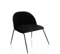 VELVO - Chaise rembourrée Noir