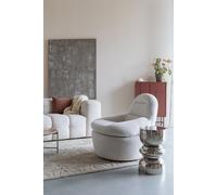 Velvoro - Fauteuil Lounge - Polyester - Blanc Cassé