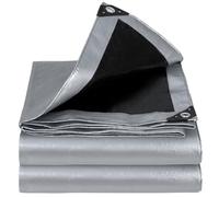 Velway Bâche imperméable et résistante - 2 m x 3 m 250 g/m² avec œillets renforcés Protection UV Bâche en Plastique idéale pour l'intérieur et l'extérieur Argenté