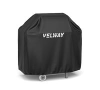 Velway Housse de Barbecue imperméable - Tissu Oxford 210D Robuste pour Barbecue extérieur, Protection UV, Anti-poussière et Coupe-Vent, résistant aux intempéries et Durable avec Sac de Rangement Noir