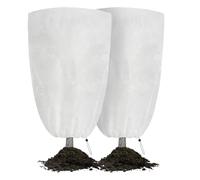 Velway Housse Hivernage Plante Exterieur 120x180cm - Lot de 2 80g/m² Voile d’Hivernage avec Fermeture Éclair et Cordon, Réutilisable Protection Contre Le Froid et Le Gel pour Arbustes et Palmiers