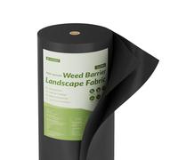 VelwayToile de Paillage 50g/m² 1x25m - Tissu Non Tissé Géotextile Anti Mauvaises Herbes, Perméable à l’Eau, Résistant aux UV, Rouleau pour Potager Jardin et Aménagement