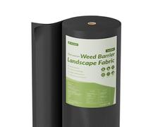 VelwayToile de Paillage 50g/m² 1x50m - Tissu Non Tissé Géotextile Anti Mauvaises Herbes, Perméable à l’Eau, Résistant aux UV, Rouleau pour Potager Jardin et Aménagement