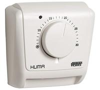 VEMER VE020400 KLIMA 3L - Thermostat d'ambiance Mécanique avec Bouton, Fonction Chauffage et de Refroidissement + Voyant on, Blanc