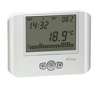 VEMER VE328100 MITHOS - Thermostat Mural avec Programmation Hebdomadaire, Alimenté par Pile, Blanc