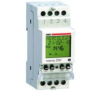 VEMER VE339800 MEMO DW - Minuterie Horaire Numérique avec Interface NFC, Programmation Journalière ou Hebdomadaire, Installation sur Rail DIN, 1 Canal, Blanc