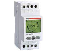 VEMER VE512000 SIMPLY-D - Minuterie Programmable Numérique (Timer), Interrupteur Horaire avec Programmation Journalière, 2 Modules Rail DIN, Relais 16A, Blanc