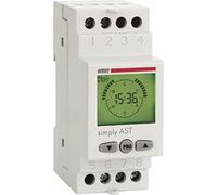 VEMER VE707600 SIMPLY AST - Interrupteur Crépusculaire Astronomique, Minuterie avec Programmation du Crépuscule à l'Aube, Installation sur rail DIN, Blanc