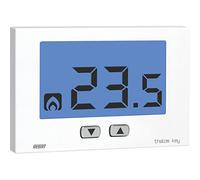 VEMER VE718300 THALOS Key - Thermostat d'ambiance pour Chauffage et Climatisation, Clavier 2 Boutons, Alimentation par Piles, Blanc