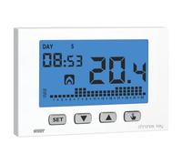 VEMER VE725800 Chronos Key - Thermostat d'ambiance pour Le Chauffage et la Climatisation, Programmation Hebdomadaire, Alimentation par Piles, Blanc