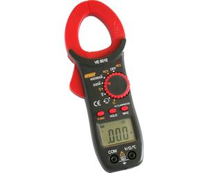 VEMER VE772400 VE 601E - Pince Ampèremétrique Numérique pour Électriciens avec Multimètre, NCV sans Contact, CAT II 600V, Mesure Courant AC, Tension AC/DC, Résistance, Température avec Sonde K