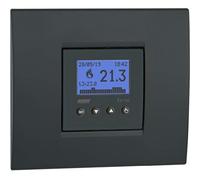 VEMER VE780000 Kiros Thermostat hebdomadaire encastrable de Taille compacte, Alimentation 230 V. Couleur Blanc ou Gris Anthracite