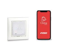 Vemer VE780201 Asso WiFi INT - Chronothermostat WiFi à Intégré, Programmation Semaine Via APP, Compatible avec Les boîtes encastrées Ronde, Alimentation 230 V Blanc Opale