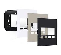 VEMER VE786300 Now Dafne - Kit ClickON Living Now Bticino Compatible avec Chronothermostat Dafne de Vemer, Frontalins Couleur Blanc, Noir et Sable