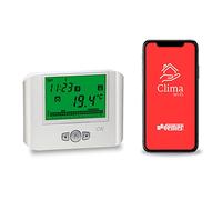 VEMER VE787100 CW - Thermostat Connecté WiFi, Programmable Commande Via App Smartphone, Alimentation 230V, Blanc