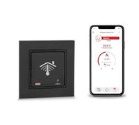 VEMER VE796101 OIKOS WIFI INT - Chronothermostat WiFi sur boîte encastrable ronde (50 x 50), thermostat intelligent avec application, Alexa et Google Home, programmation hebdomadaire, alimentation 230