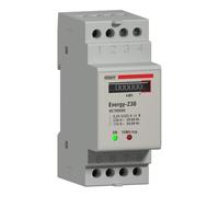 VEMER VE799800 ENERGY 230 Compteur d'énergie électrique monophasé 32 A de barre DIN, jauge de consommation électrique avec sortie impulsions pour lecture à distance, alimentation 230 V, blanc