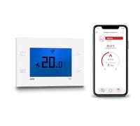 VEMER VE801100 TUO GO WI-FI - Termostato WiFi da Parete, Cronotermostato Smart Con App, Configurazione Iniziale Con Bluetooth, Programmazione Settimanale per Caldaia, Alimentazione 230V, Bianco