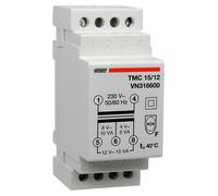 VEMER VN316600 TMC 15/12 - Transformateur pour rail DIN, tension primaire 230V, transformateur avec tension secondaire 4-8-12V et puissance 15VA, couleur blanche