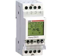 VEMER VP871800 MEMO DW E - Interrupteur Horaire Digital, Minuterie avec Programmation Journalière et Hebdomadaire, Installation sur Rail DIN, Relais 16A, Blanc