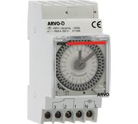 VEMER VP882500 ARVO-D - Minuterie mécanique avec programmation quotidienne, montage sur rail DIN, couleur grise