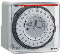 VEMER VP884100 NAPA D - Minuterie électromécanique avec bornes à ressort, programmation journalière, tableau de connexion, montage mural ou sur rail DIN, couleur grise