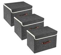Vendos85 Boîtes de rangement pliables - Noir