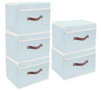 Vendos85 Boîtes de rangement x5 - Bleu