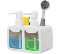 Vendos85 Distributeur liquide vaisselle 3 en 1 - Blanc