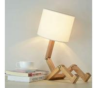 Vendos85 Lampe de chevet bois nordique - Marron
