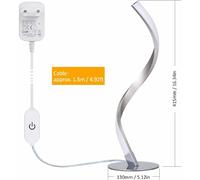 Vendos85 Lampe de table spirale LED - Gris