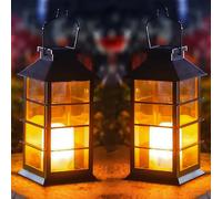 Lanterne solaire extérieure LED effet bougie
