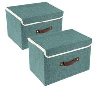 Vendos85 Lot de 2 boîtes de rangement - Noir