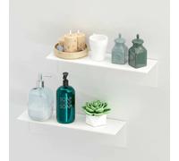 Vendos85 Lot de 2 étagères murales cuisine - Blanc