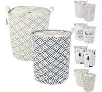 Vendos85 Lot de 2 paniers à linge Diamond - Multicolore