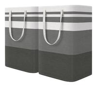 Vendos85 Lot de 2 paniers à linge - Gris