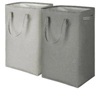 Vendos85 lot de 2 paniers à linge - Gris foncé