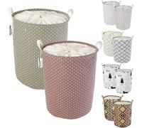Vendos85 Lot de 2 paniers à linge - Multicolore