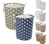 Vendos85 lot de 2 paniers à linge - Multicolore