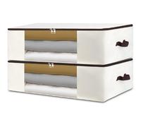 Vendos85 Lot de 2 sacs de rangement - Blanc