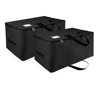 Vendos85 Lot de 2 sacs de rangement pliables - Noir