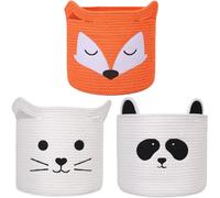 Vendos85 lot de 3 paniers de rangement Panda - Multicolore