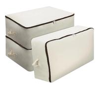 Vendos85 lot de 3 sacs de rangement - Beige