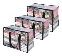 Vendos85 lot de 3 sacs de rangement - Transparent