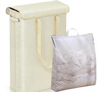 Vendos85 Panier à linge pliable - Blanc